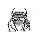 jumping spider tattoo design idea
