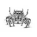 jumping spider tattoo design idea