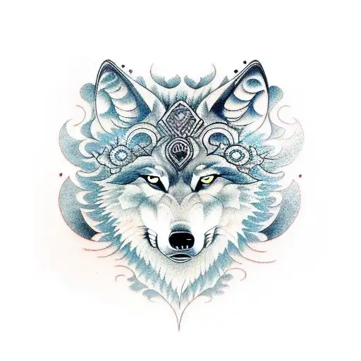 Wolf tattoo design idea