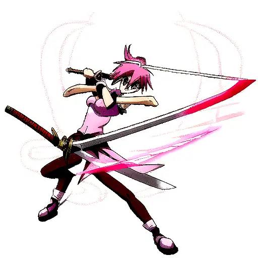 Breast cancer ribbon with a sword going through it  tattoo design idea