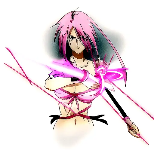 Breast cancer ribbon with a sword going through it  tattoo design idea
