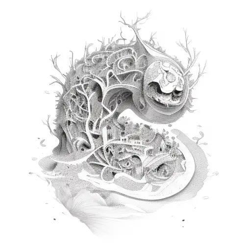 Mental health and reborn tattoo design idea