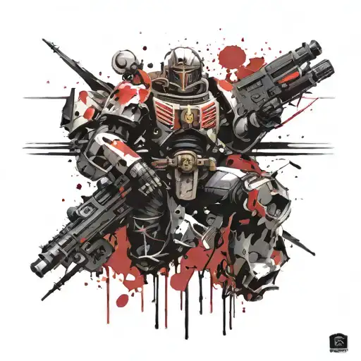 space marine tattoo design idea
