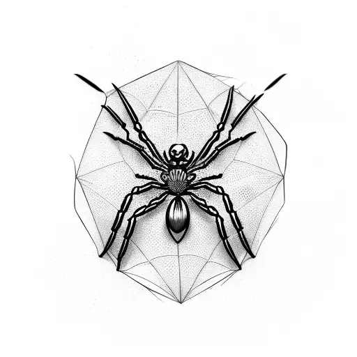 spider widow tattoo design idea