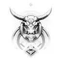 A video game controller morphing into an Aries ram's head tattoo design idea