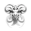 A video game controller morphing into an Aries ram's head tattoo design idea
