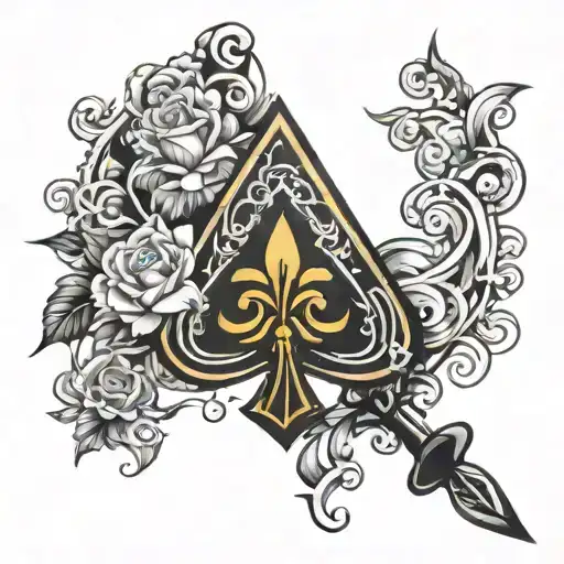 black spade tattoo design idea