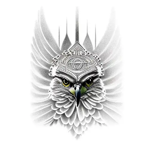 falcon in persepolis tattoo design idea