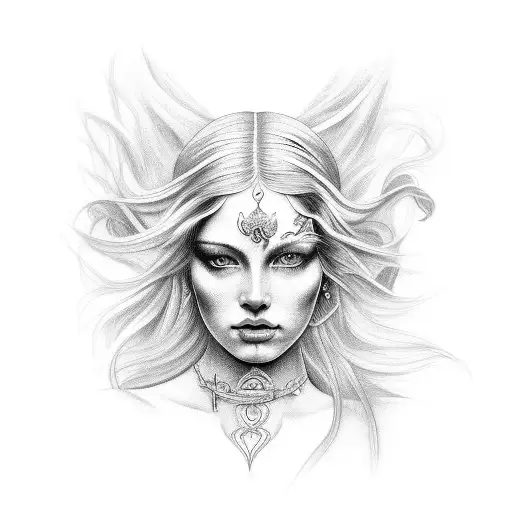 lady godiva tattoo design idea