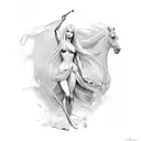 lady godiva tattoo design idea