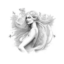 lady godiva tattoo design idea