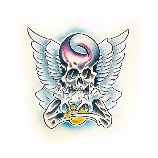 angels vs demons tattoo design idea