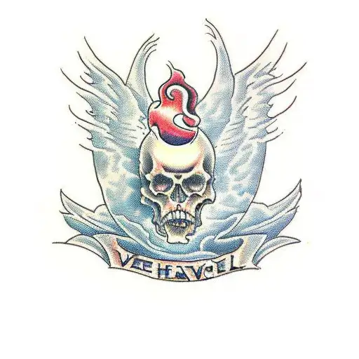 heaven vs hell tattoo design idea