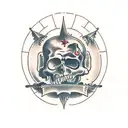 heaven vs hell tattoo design idea