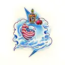 heaven vs hell tattoo design idea