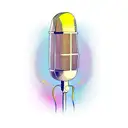 rap microphone tattoo design idea