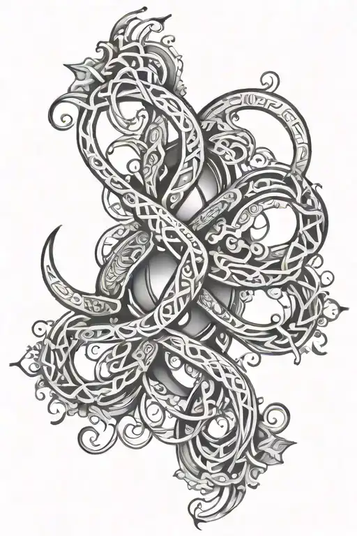 infinity symbol with names incorporated into the design tattoo design idea