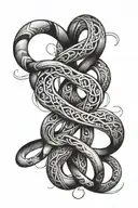 infinity symbol with names incorporated into the design tattoo design idea