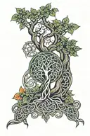 celtic tree of life tattoo design idea