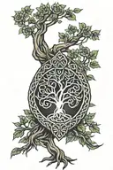 celtic tree of life tattoo design idea