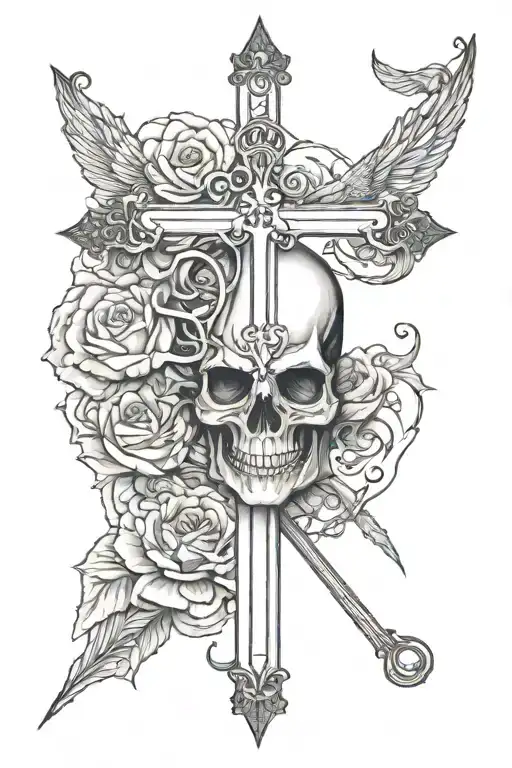 holy death tattoo design idea