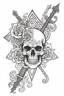 holy death tattoo design idea