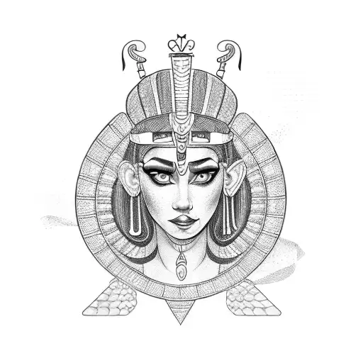cleopatra tattoo design idea