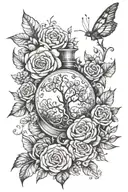 self growth love tattoo design idea