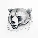 Angry bear tattoo design idea