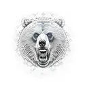 Angry bear tattoo design idea