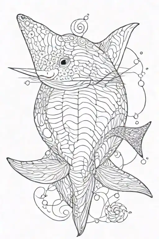 blanket ray tattoo design idea