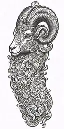 aries ram head tattoo design idea