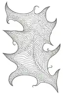 manta ray swimming tattoo design idea