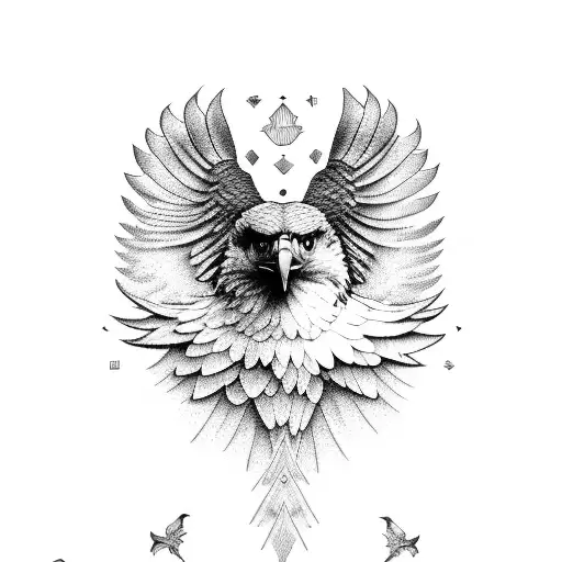 wedgetail eagle tattoo design idea