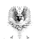 wedgetail eagle tattoo design idea