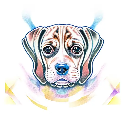 Dog beagle tattoo design idea