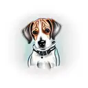 Dog beagle tattoo design idea