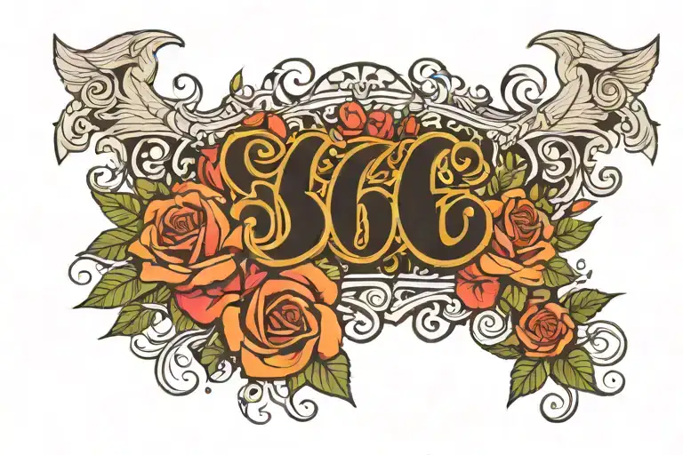 lower back feminine design with pistols like gta 6in width 3 inches wide lower back arch design and roses too tattoo design idea