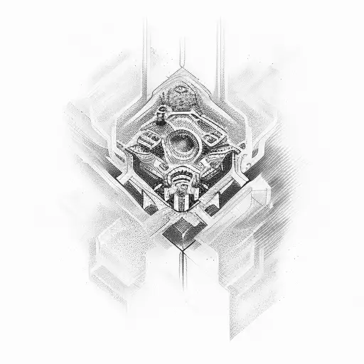v8 engine tattoo design idea