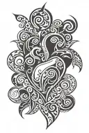 Tribal heart shape tattoo design idea