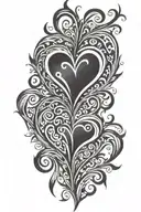 Tribal heart frame tattoo design idea