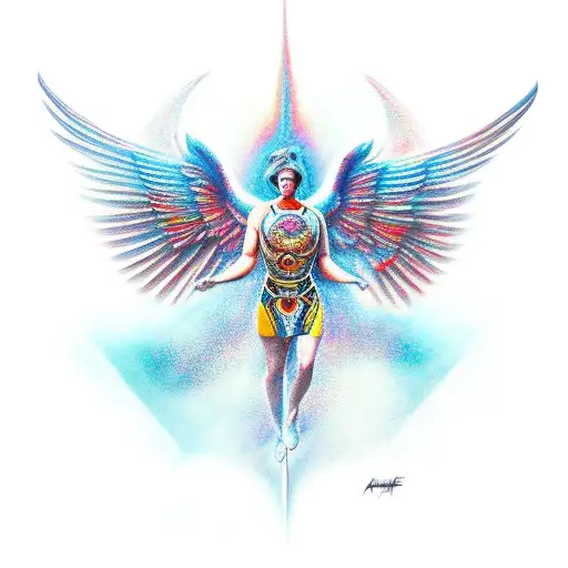 archangel raphael  tattoo design idea