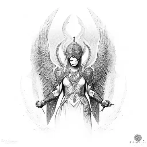 archangel raphael  tattoo design idea