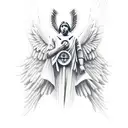 archangel raphael  tattoo design idea