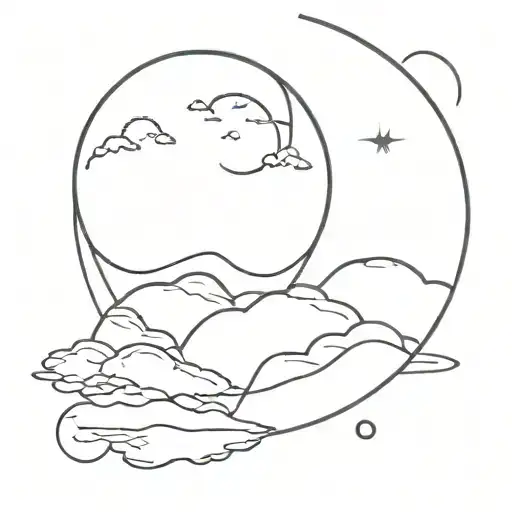 Moon 224 incorporated into the design tattoo design idea