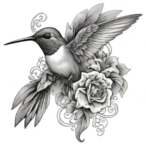 humming bird and the Lord's Prayer  tattoo design idea