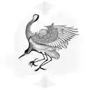 crane tattoo design idea