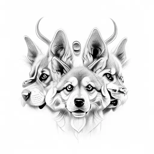 cerberus tattoo design idea