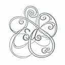 The infinity symbol ∞ with Hayat's name written within or alongside it, representing eternal love. tattoo design idea