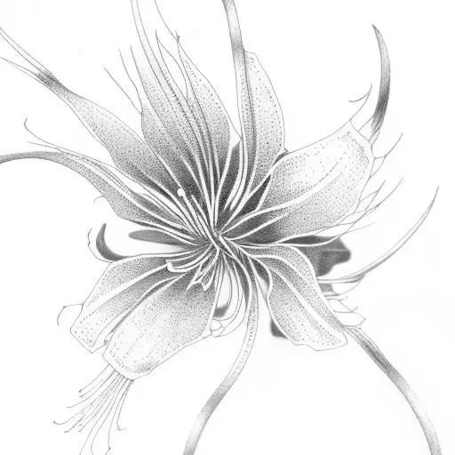 Spider lily japanese tattoo design idea
